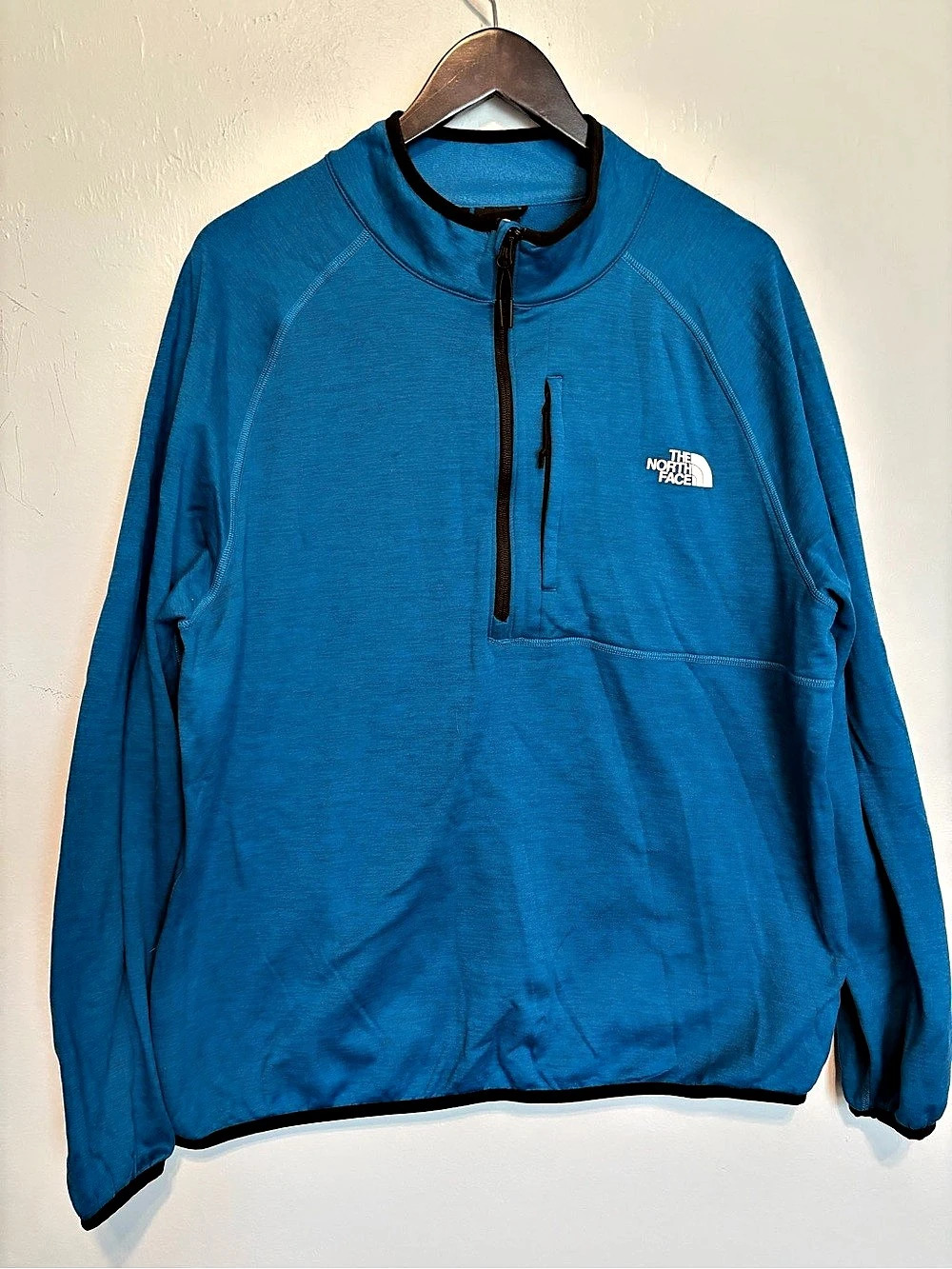 The North Face Cedar Trail Grid Fleece 1/4-Zip Jacket Blue XL